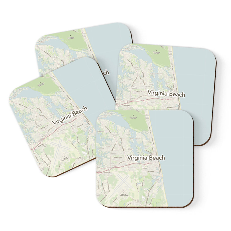 Sous-verre carte des États-Unis, Virginia Beach