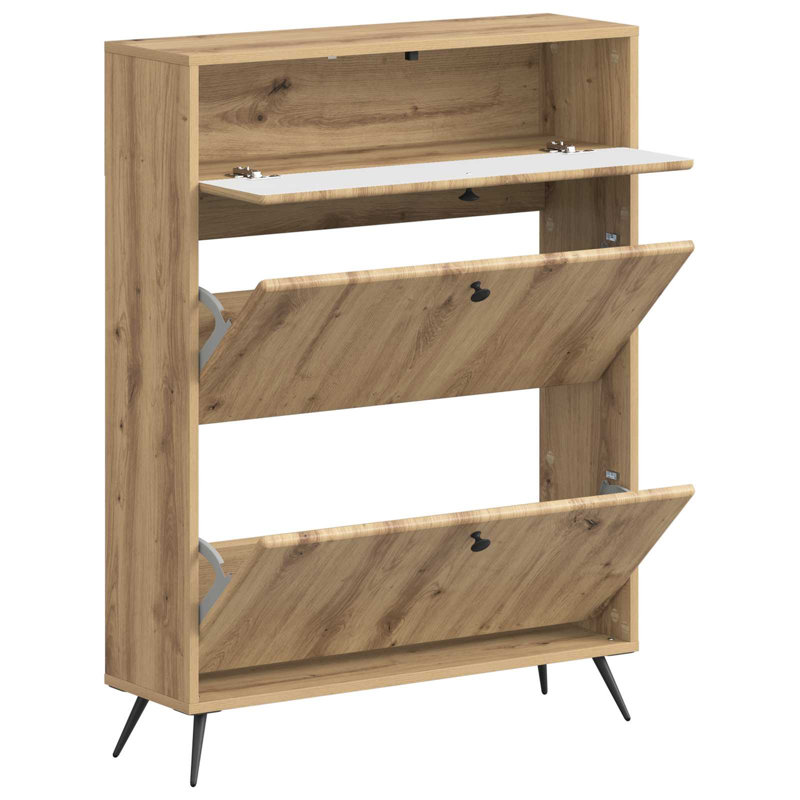 Shoe Storage, 103 cm H x 78 cm W x 24 cm D, Artisan Oak