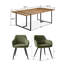 Ensemble de salle à manger rectangulaire moderne 79 po avec 8 fauteuils rembourrés-110968648