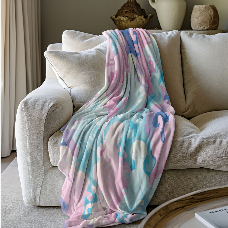 Watercolor Hauntings - 1 pièce Sherpa Premium, Grand lit