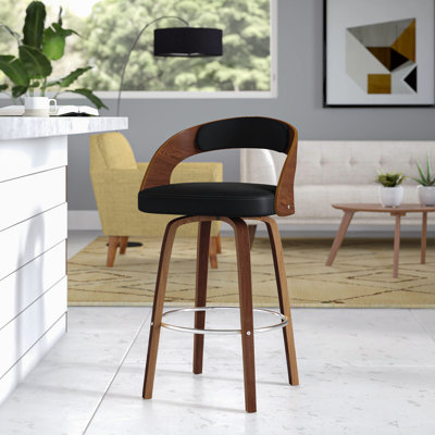 Beahm Swivel Upholstered Counter Stool