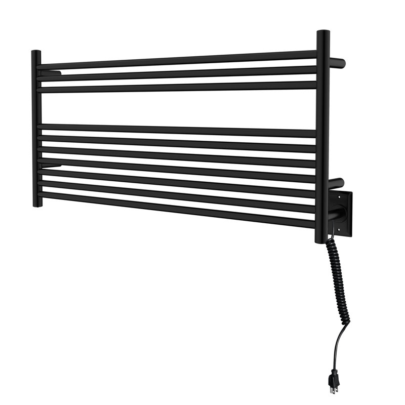 Chauffe-serviettes électrique mural 10 bars, Noir