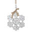 Ensemble de 3 ornements en forme de flocon de neige - blanc antique
