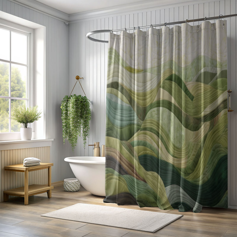 Rideau de douche Frutuoso, H 74 po x l 71 po