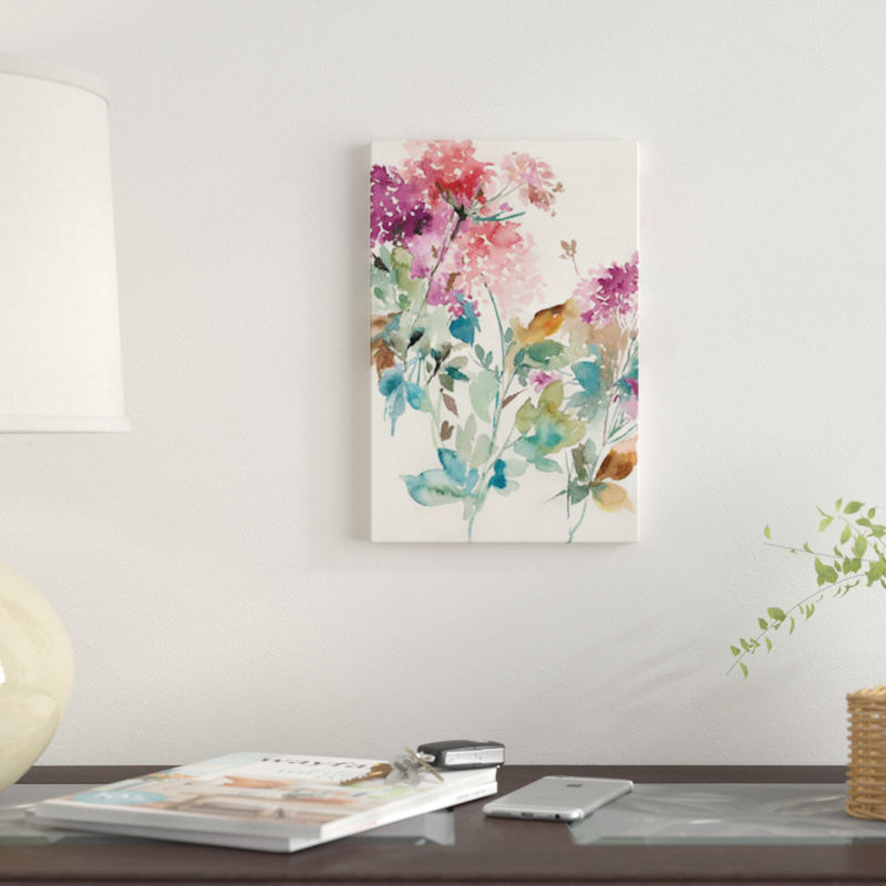 « doux hortensia ii », reproduction sur toile, H 12 po x l 8 po x P 0,75 po