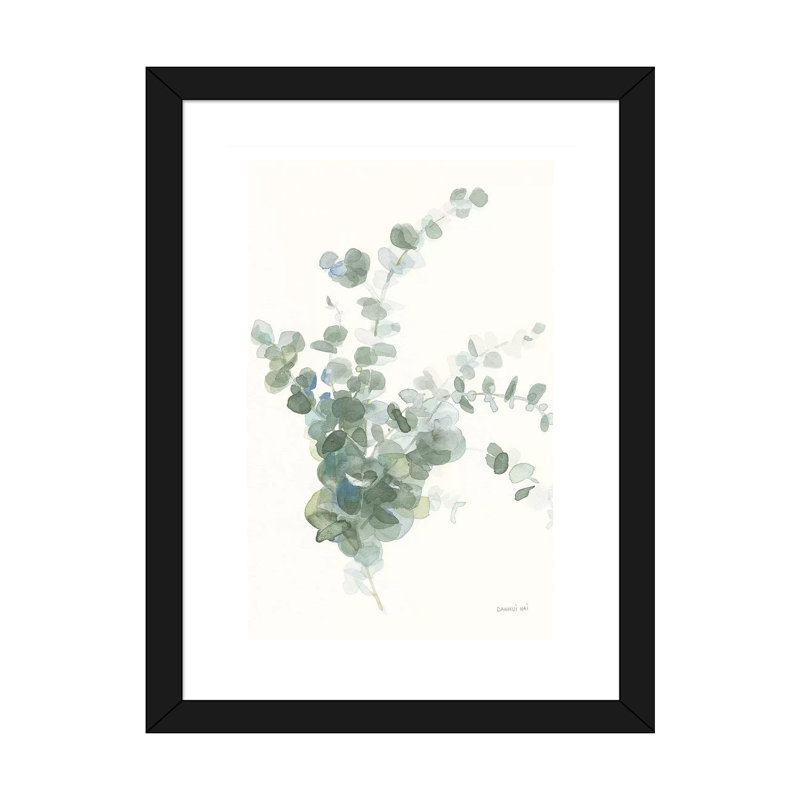 « Parfumé Sprig II cool » par Danhui nai, reproduction d’art, Papier encadré noir, Blanc, H 24 po x l 16 po x P 1 po