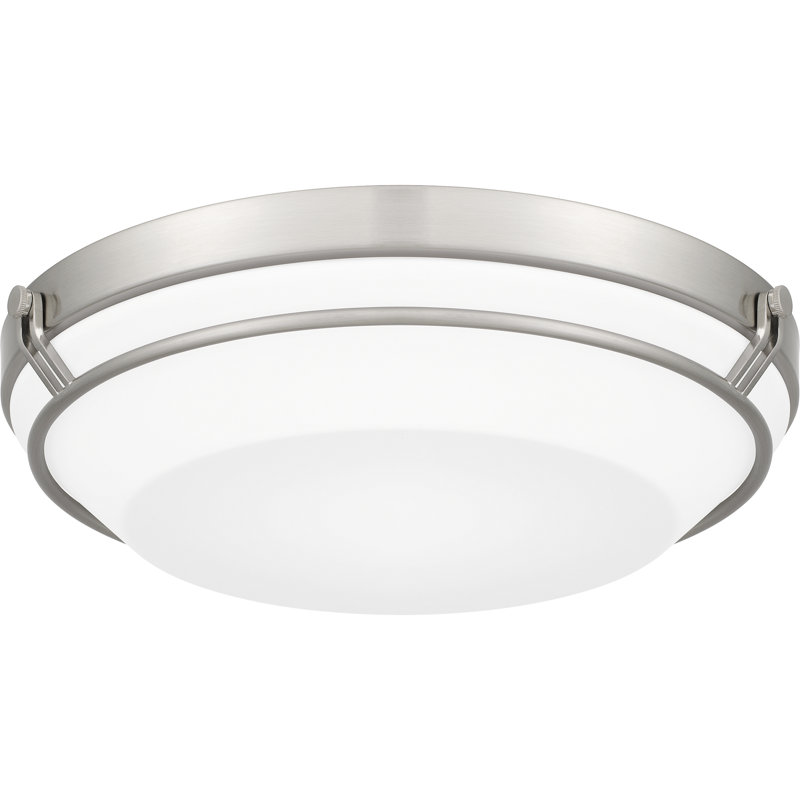 Plafonnier encastré à DEL Vontressa, Nickel brossé