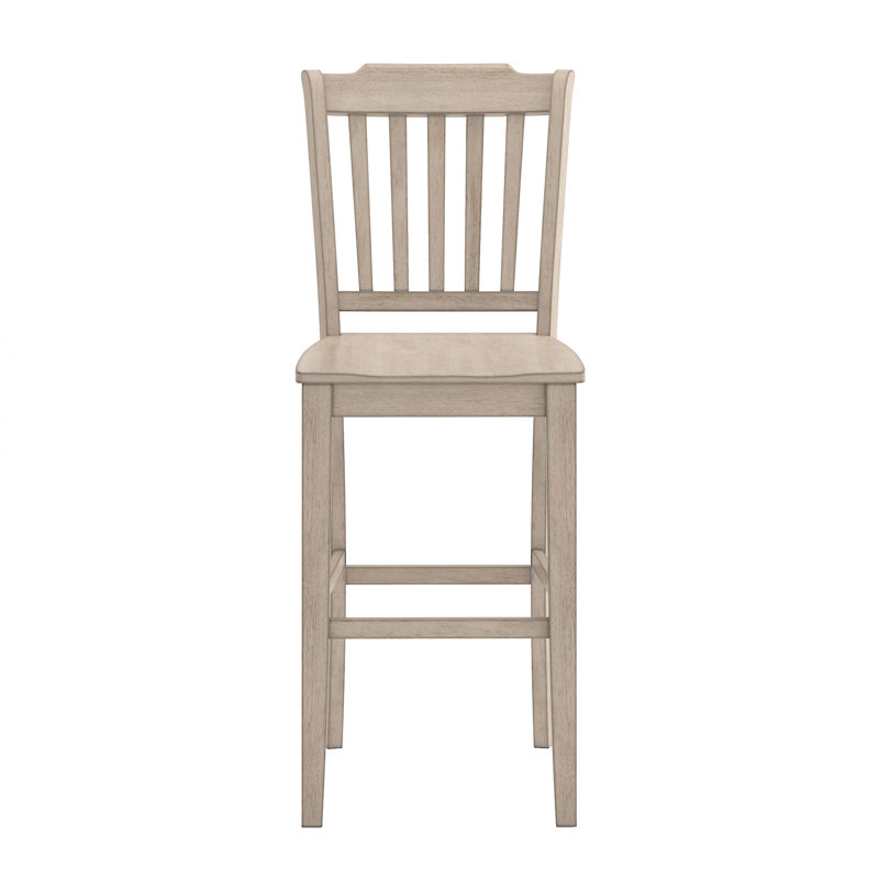 Sloan Solid Wood Counter/Bar Stool, Antique White, Bar Stool (29” Seat Height)