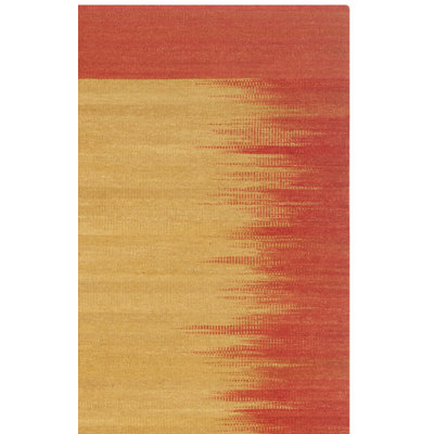 Carper Hand Knotted Wool Rust/Gold Area Rug