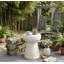 Mushroom Side Table – Geometric Pedestal Design – Multi-Purpose Outdoor/Indoor Accent Table, Easy-Clean Matte Finish-604727212