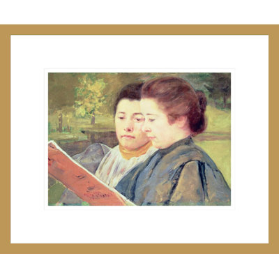 «Femmes lisant» par Mary Cassatt, impression giclée sur cadre