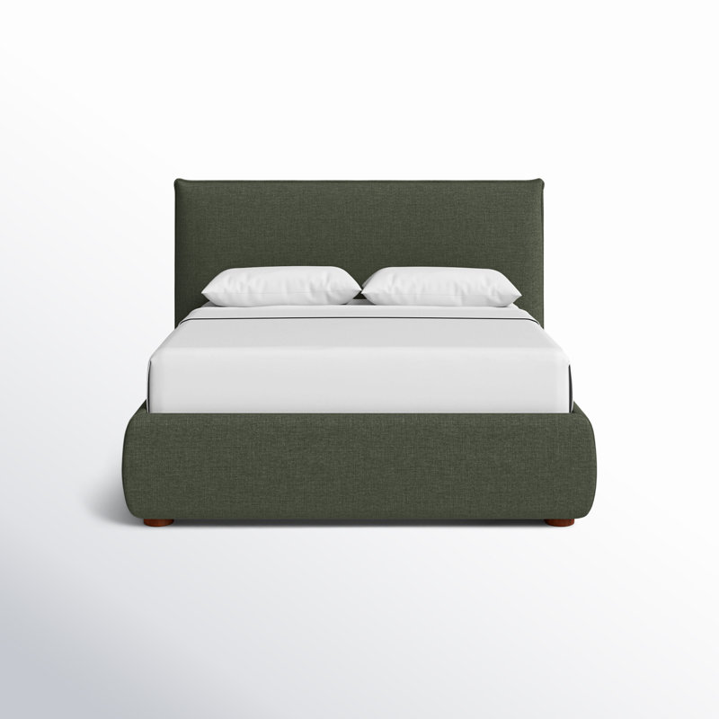 Timothy Upholstered Low Profile Platform Bed, Queen, Wheat Basketweave, 54
