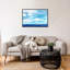 «Tranquil Blue Ocean with Cloudy Skies» par Avimael, reproduction d'art sur toile encadrée-1304299711