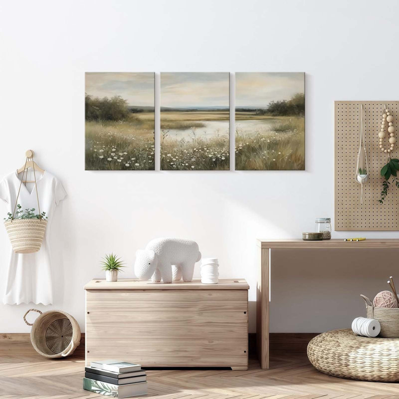 3 Piece Wrapped Canvas Print, 40" H x 60" W