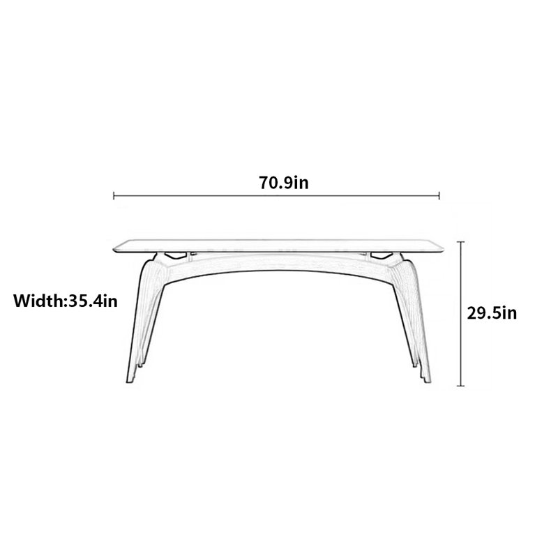 Hanzelin, 29.5”H x 70.9”L x 35.4”W