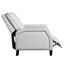 Fauteuil inclinable confortable en bois massif avec revêtement en chenille gris, garniture cloutée et siège confortable de 20 po pour le salon