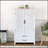 27'' Accent Tall Tower White Storage Cabinet - Rustic Wood Sideboard Pantry Cabinet - Versatile Buffet Cabinet With Storage For Home Decor And Organization Chic Cabinet With Two Doors And Two Drawers