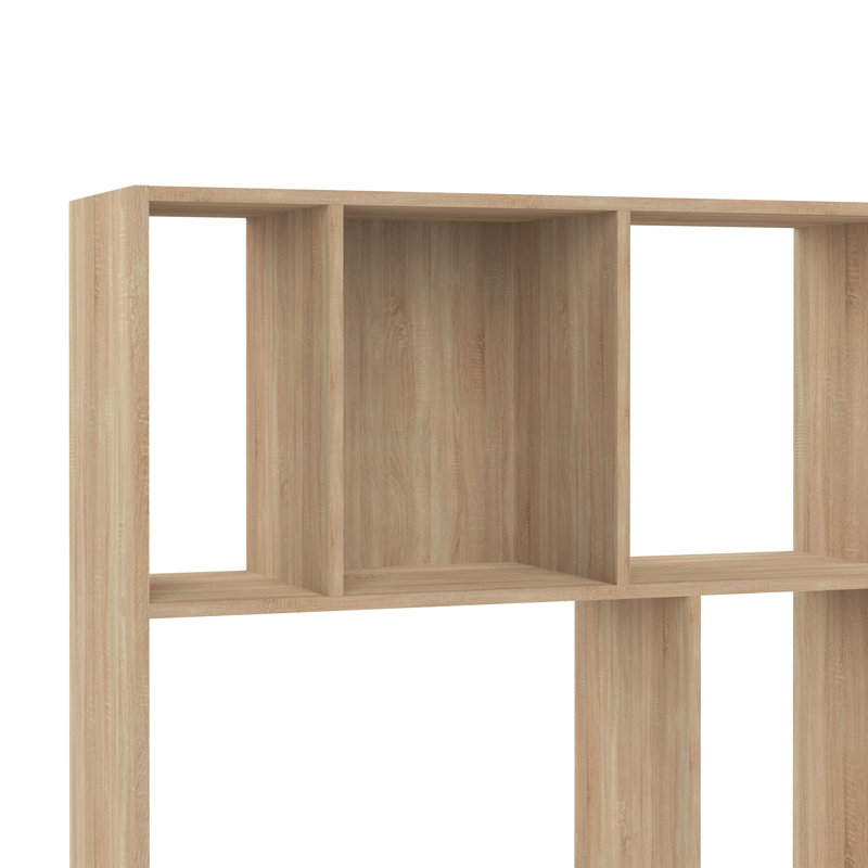 Shaneal 180.6cm H x 98.2cm W Standard Bookcase, Oak