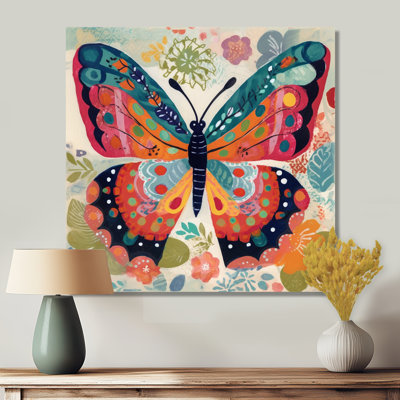 Boho Butterfly Wings Of Spring - Butterfly Animal Wall Art Living Room