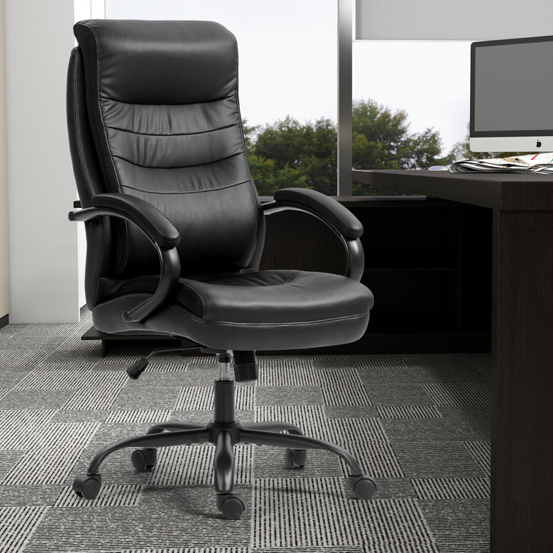 Fauteuil de direction ergonomique pivotant rembourré avec rembourrage supplémentaire
