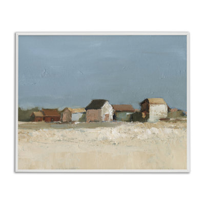 Neighborhood in Distance Framed Giclee Art by Ethan Harper
