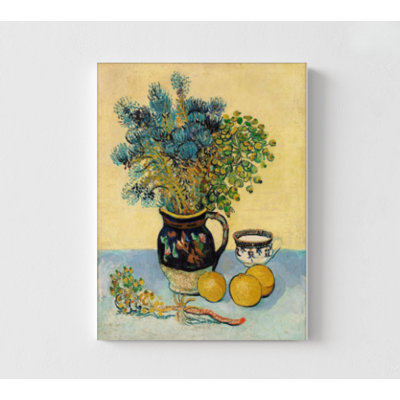 Nature morte par Vincent Van Gogh, reproduction de fleurs bleues, plante en pot, décoration murale, impression de peinture à l'huile de fleur de Van Gogh