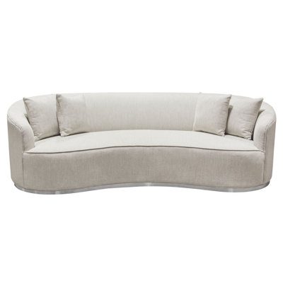 Raven 98" Round Arm Curved Sofa