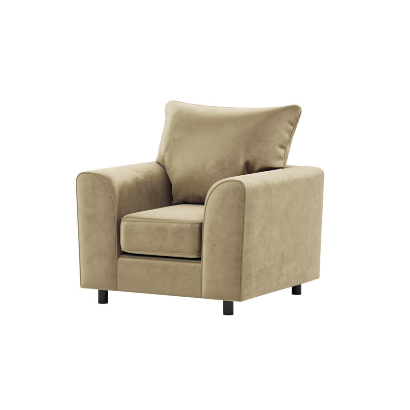 Awn Velvet Armchair, Cream