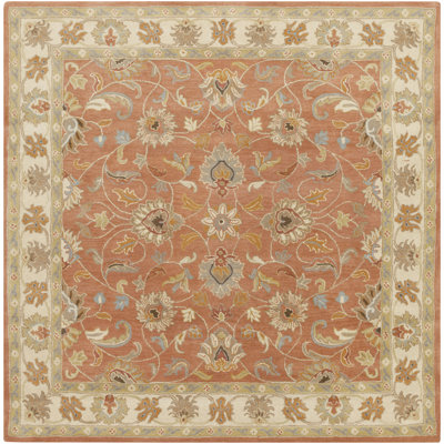 Arden Orange Hand-Tufted Wool Floral Rug