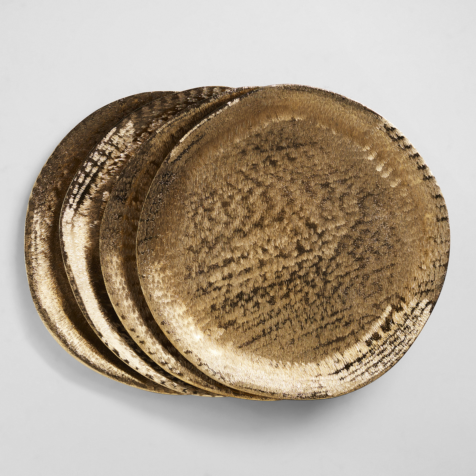 Zadia Brushed Metal Charger Plate, Gold