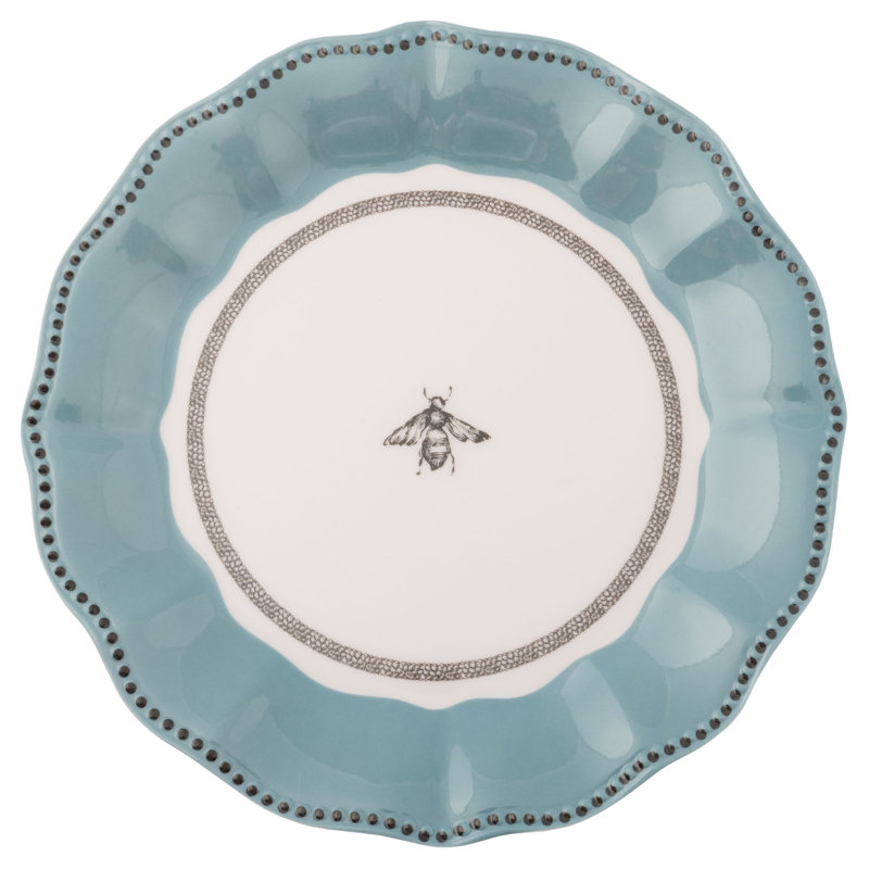 MELAMINE SALAD PLATES S/4 BEE (S25)