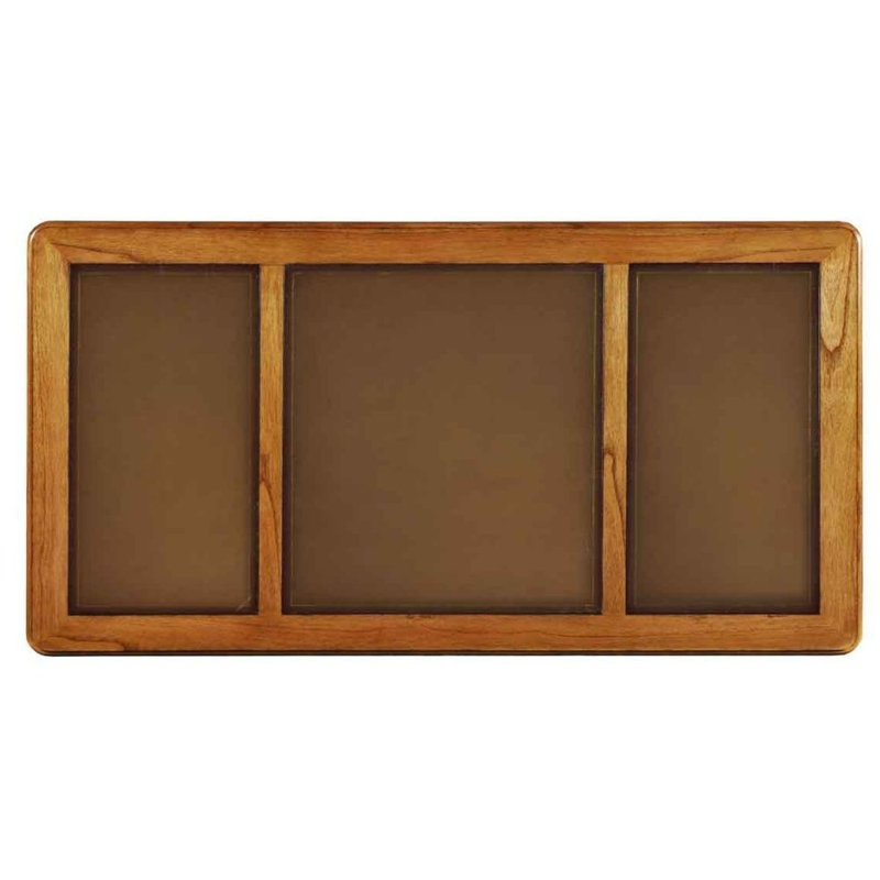 Alaba Solid Wood Base Executive Desk, Extra Large, Brown Leather
