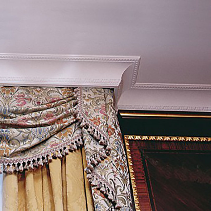4-5/8 in x 5-1/4 in x 78-3/4 in Egg and Dart, and Beads Primed White Polyurethane Crown Moulding