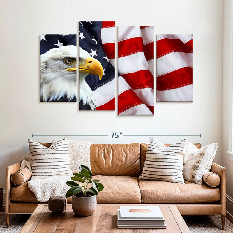 American National Bald Eagle, H 42 po x l 68 po