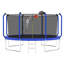 Trampoline 12FT avec panier de basketball, trampoline d'extérieur renforcé de type ASTM avec filet d'enclos