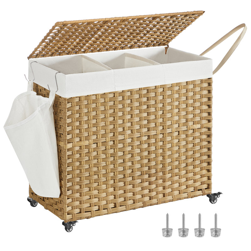 Laundry Hamper with Handles, Beige