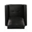Élégant fauteuil club en microfibre avec coussins de dossier et lignes courbes modernes en noir - microfibre, confortable, peu encombrant