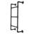 Three-Step Wall-Mounted Straight Ladder Black Loads 440.92Lbs (Size: 39.37In/100Cm)