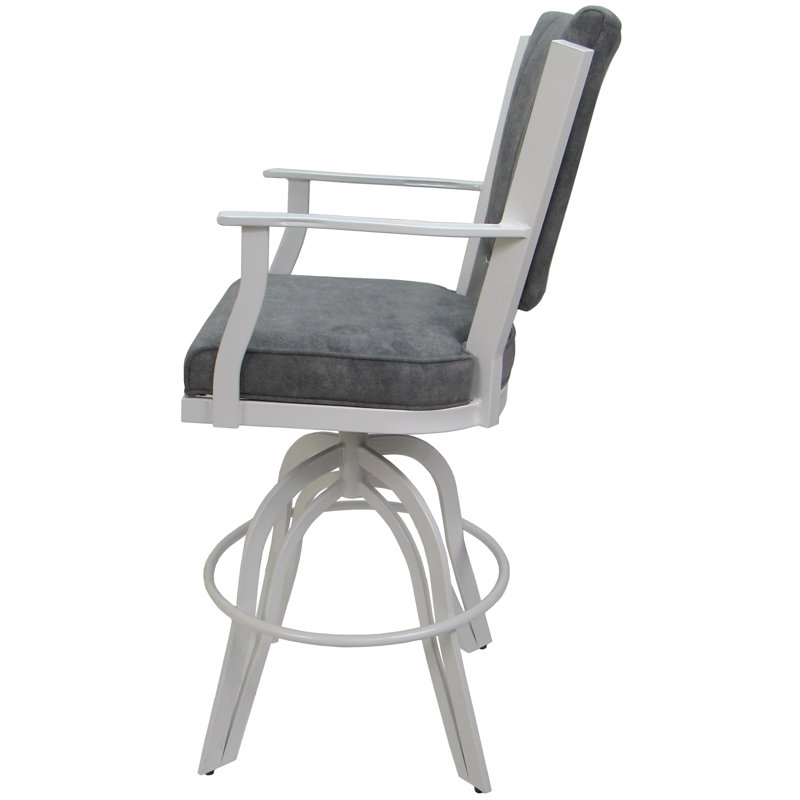 Tabourets de comptoir en métal Custom, Blanc, Gris anthracite Outlier, Tabouret de comptoir (siège d'une hauteur de 26 p