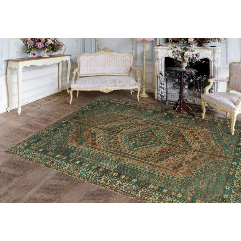 Tapis rouille finement vieilli Keiani