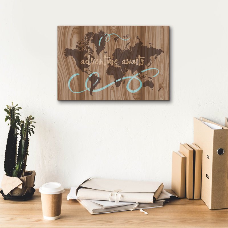 «Adventure Map» par Erin Clark, art mural sur toile, H 12 po x l 18 po x P 0,75 po