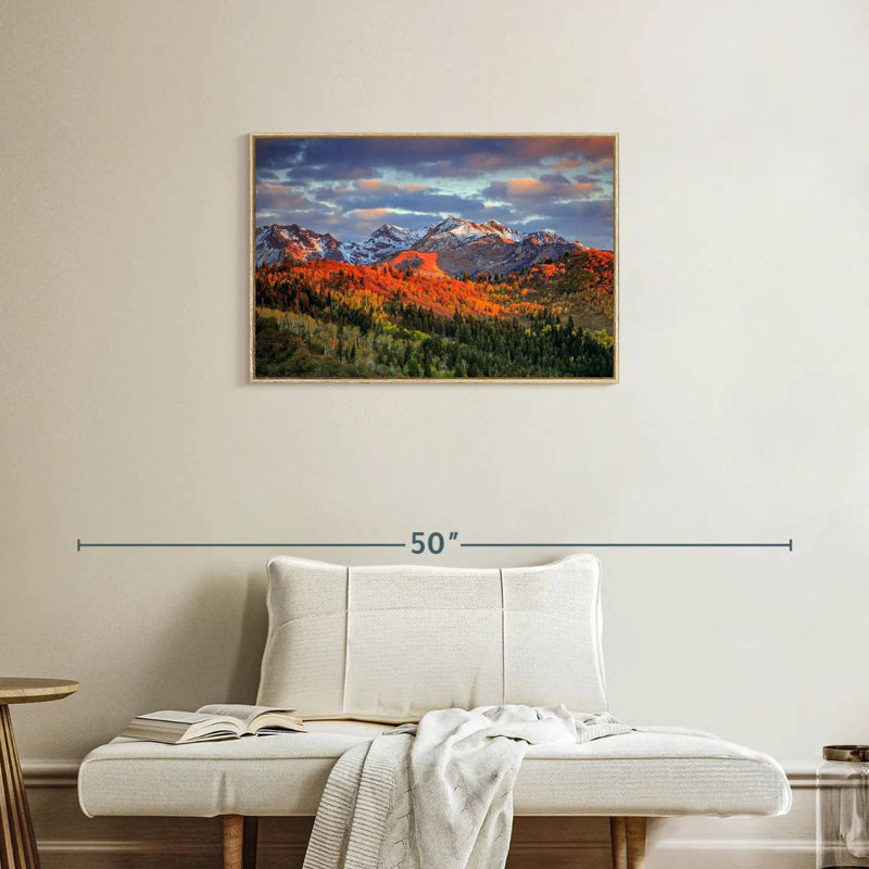 Mont Wasatch, Cadre flottant en bois naturel, 31 po x 21 po