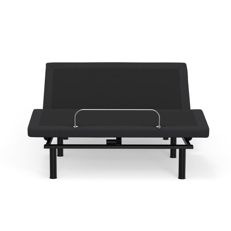 Base de lit grand ajustable avec lumières à DEL et conception zéro pour un confort de base: améliore le sommeil