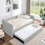 Lit de jour simple rembourré avec couchette escamotable, port de chargement USB et poches de rangement latérales pour une vie moderne.-2139176581