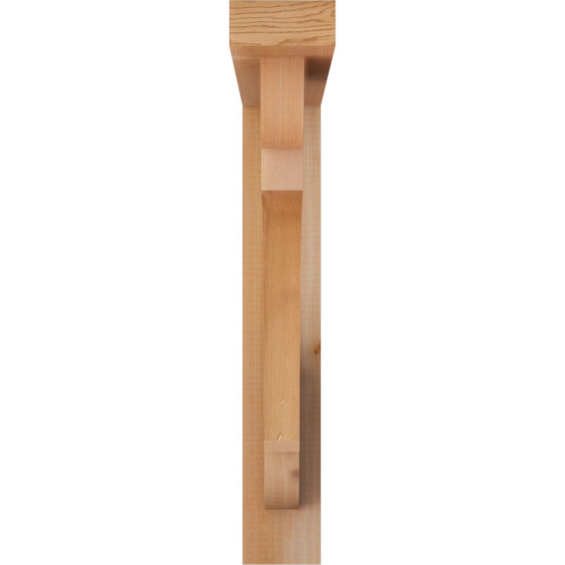 Support de bloc olympique l 3 1/2 po x P 22 po x H 22 po avec support décalé, cèdre rouge de l'Ouest, 22 X 22