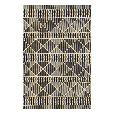Black Dalyan Indoor/Outdoor Trellis Rug