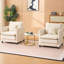 Chaise de salon moderne simple avec fauteuil rembourré épais et ensemble de 3 coussins pour un usage intérieur-1014968934