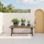 Ensemble de 3 pots de fleurs décoratifs pour l'extérieur 15 "en céramique avec pot de drainage-1468459352