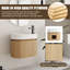 Ensemble de meuble-lavabo mural simple 24 po avec plateau en résine Bellwether-1616430760