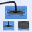 Shower System Bathroom Shower Faucet Set with 8 Inch Rainfall Shower Head Handheld Spray 2 Cross Handles Wall Mounted Outdoor Shower Fixtures Solid Brass Oil Rubber Bronze